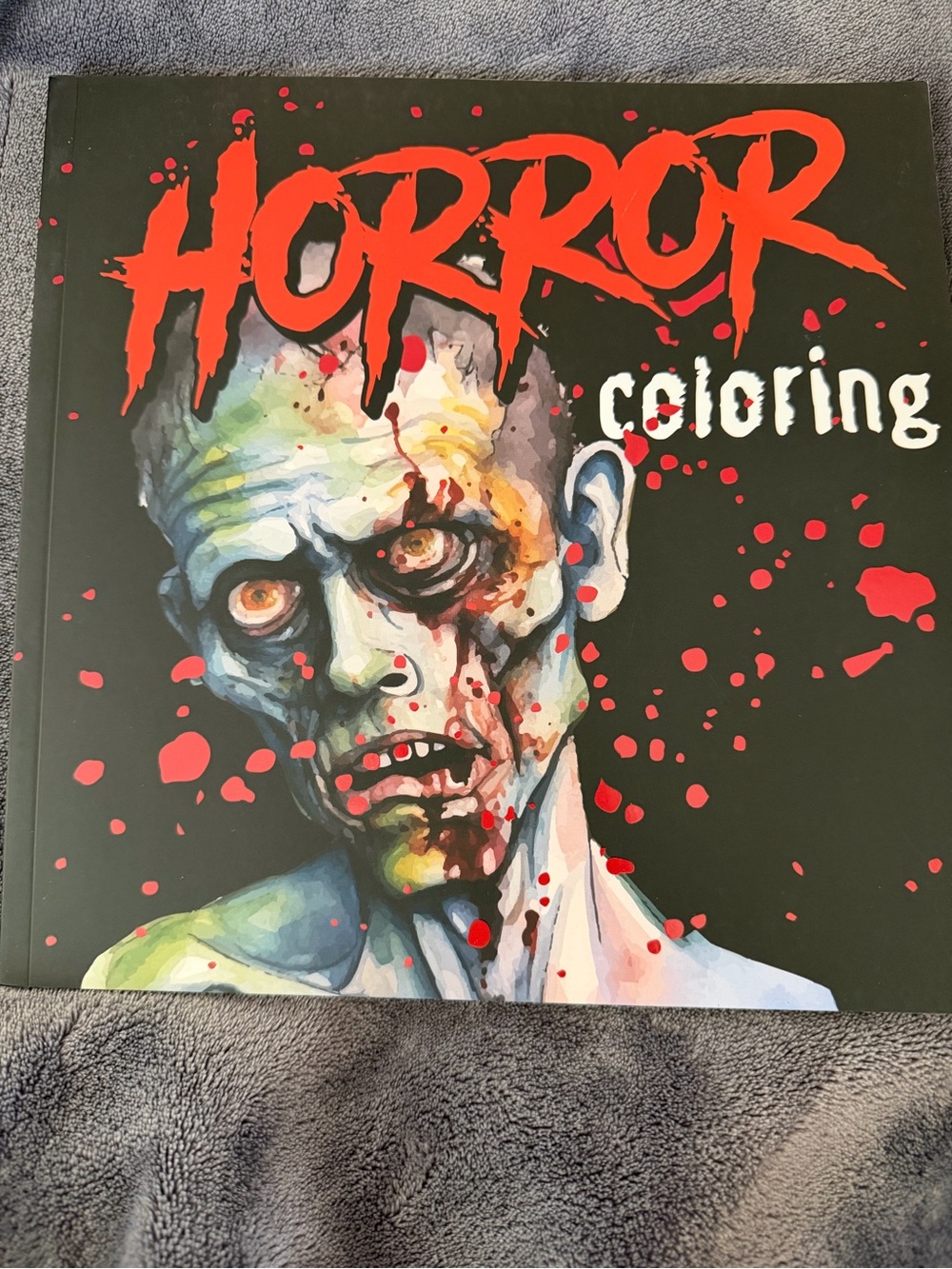 Horror Coloring Book - Black & Red Cover
